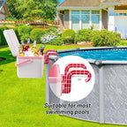 13L Pool Cooler, Insulated Hard Cooler with Handle & Hanging Bracket, Keeps Drinks Cold for 3 Days, Portable Poolside Drink Cooler for Above-Ground Pools, Camping, Fishing