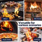 Fire Starter 216Pcs - Extra Long 12min Natural Fire Starters for Grill, Fireplace, Camping & Survival Kit | Waterproof, Odorless, Safe for BBQ/Pizza Oven/Chimney (Indoor & Outdoor)