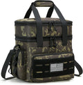 Tactical Lunch Bag & Lunch Box for Men - Large Double Deck Expandable Insulated Soft Adult Lunchbox for Work - Cooler Bag for Beach, Picnic, Camping,Outdoor，Travel (Camo,16L)