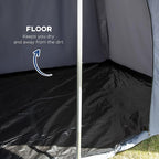 15.4'x15.4'x8.5' Waterproof Teepee Tent, with Porch, for 2-3 Person Backpacking Camping