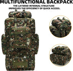 King'sGuard 100L Camping Hiking Backpack Molle Rucksack Military Camping Backpacking Daypack