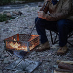 Campingmoon Stainless Steel Camping Blow Fire Tube by Mouth Telescopic Campfire Tool Camping Accessories
