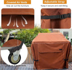 NettyPro Grill Cover for Outdoor Grill 60 inch Waterproof Heavy Duty Gas BBQ Cover for Outside Weber, Char-Broil, Brinkmann, Jenn Air, Nexgrill 3-4 Burners Barbecue, Brown