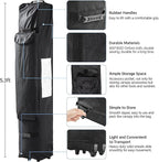 Yaheetech Canopy Tent, Commercial Instant Heavy Duty Canopy, 500D Waterproof Adjustable Tent with Wheeled Carry Bag, 4 Sandbags and 4 Stakes (10x10, Dark Gray)
