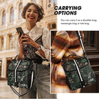 VLM Lunch Box for Women, Insulated Lunch Bag Women with Adjustable Shoulder Strap, Cute Lunch Tote Bag for Work,Picnic,Camping (Green Floral, Small)