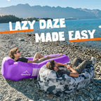 AlphaBeing Inflatable Lounger Beach Chair Accessories, Air Sofa Hammock Inflatable Couch for Camping Backyard Lakeside with Compression Sacks, Ideal Outdoor Gifts for Adults