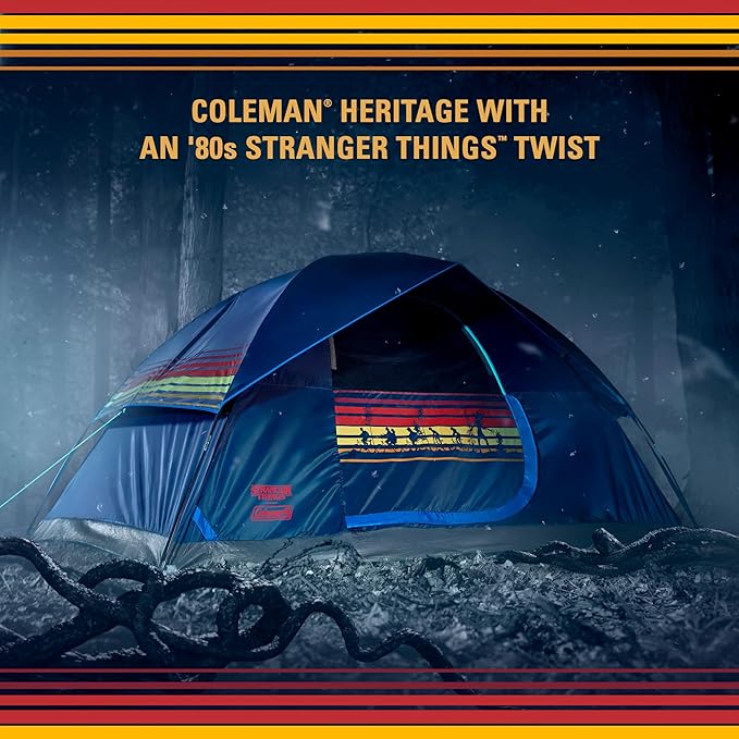 Coleman Stranger Things Outdoor Gear Collection, Limited Edition Stranger Things & Coleman Upside Down Camping Assortment, Cooler/Chair/Tent/Sleeping Bag