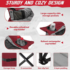 Heated Camping Chair, 3 Heat Levels Oversized Padded Lawn Chair with Side Pockets and Cup Holder, Outdoor Heating Folding Camp Chair for Adults, Fishing, Sports, Picnic, up to 500lbs, Style 3