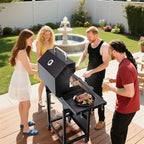 3 Burner Propane Grill, 30,000 BTU Propane Gas Grill with Two Side Tables, Stainless Steel Barbecue Grill, Outdoor Cooking BBQ for Patio, Camping, Backyard
