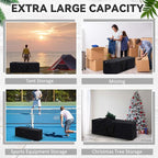 60 x 17 x 20 Inch, 332 L Extra Large Duffle Bag Camping Tent Storage Bag Heavy Duty Waterproof Sports Equipment Carrying Case for Tent Pole Travel Canopy Hammock Tripod Fishing Outdoor Moving