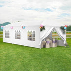 FDW Party Tent 10x30 Outdoor Gazebo Canopy with 8 Removable Sidewalls, Waterproof Wedding, Patio, – UV Protection for Events & Gatherings