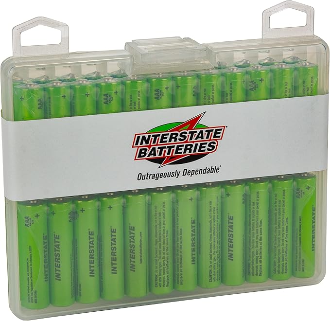 Interstate Batteries AAA Alkaline Battery (48 Pack) All-Purpose 1.5V High Performance Battery - Workaholic (DRY7002)