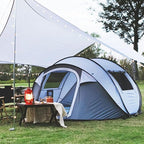 Liudan Camping Tents Automatic Pop-Up Tents 3-4 Person ，Dome Waterproof Sun Shelter, Backpacking Tent with Removable Rainfly, Quick Set up for Camping Dome Tent