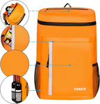 FORICH Soft Cooler Backpack Insulated Waterproof Backpack Cooler Bag Leak Proof Portable Small Cooler Backpacks to Work Lunch Travel Beach Camping Hiking Picnic Fishing Beer for Men Women