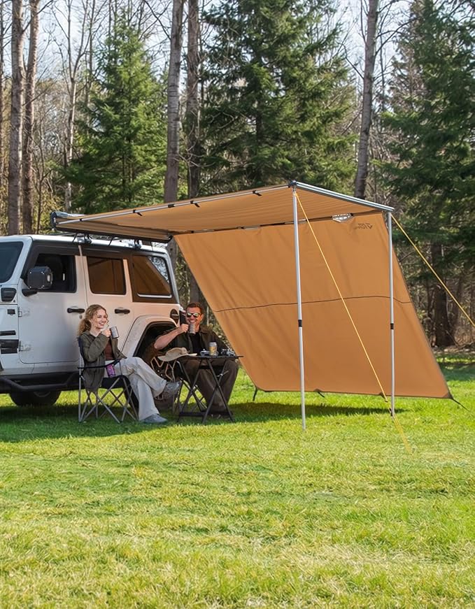 JOYTUTUS Awning Wall Universal Multi-Side for 8.2FT x 8.5FT, Waterproof Ripstop UV-Resistant Extension for Privacy & Sun Shade