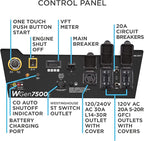 Westinghouse 9500 Peak Watt Home Backup Portable Generator, Remote Electric Start with Auto Choke, Transfer Switch Ready, Gas Powered, CO Sensor