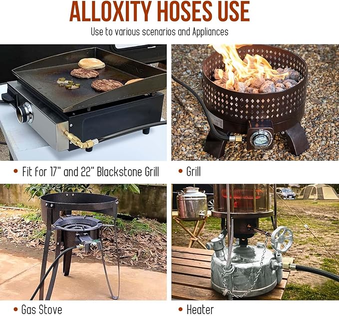 7 FT RV Propane Quick Connect Hose to Grill, BBQ Quick Release LP Gas Line for Camp Chef Stove, Pit Boss Burner-1/4 Male Plug x 3/8 Female Flare-with Elbow Adapter for Blackstone 17"22"28''36''Griddle