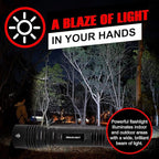 LED Flashlight High Lumens, Tactical Flashlight Battery Powered (Batteries Not Included), Bright Handheld Flashlight for Camping, Hunting, Home, Security, Hiking, Walking at Night & Emergency Use