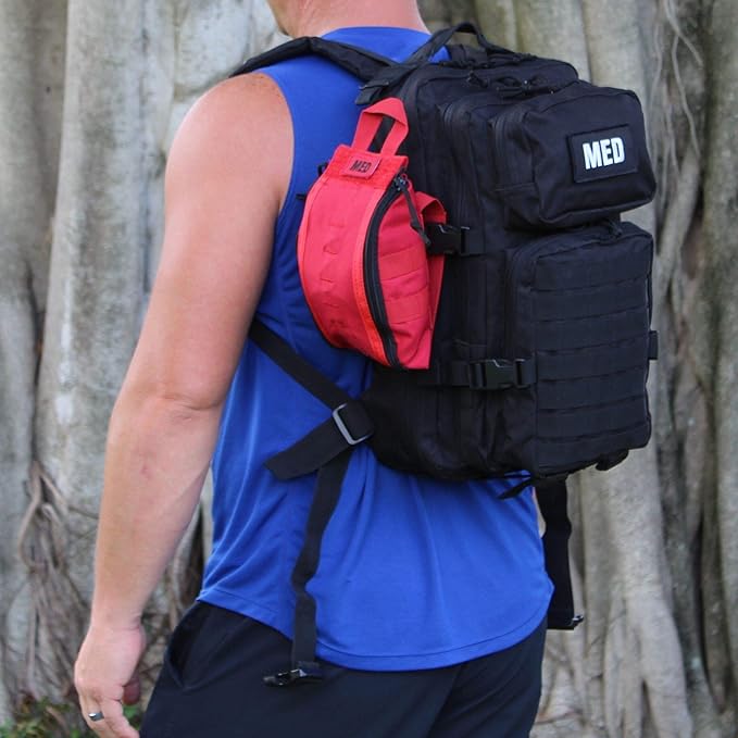 Luminary Tactical Trauma Kit Fully Stocked First Aid Kit Backpack EMS/EMT First Responder Medical Bug Out Bag for Preppers Professionals and Outdoorsman (Black)