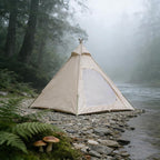 300D Oxford Fabric Pyramid Tent - Waterproof & Windproof Camping Tent for Backpacking & Hiking Trips