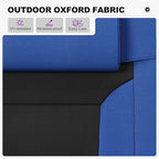 PURPLE LEAF Extra Wide Outdoor Reclining Chair Patio Zero Gravity Chaise Lounge Folding Chair with Quilted Cushion Adjustable Headrest for Lawn Camping Beach Pool Navy Blue and Black