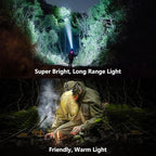 Super Bright Headlamp Rechargeable - 6 LED & 2 COB, 90° Rotating, Digital Power Display, 15 Modes with Red Light, Waterproof for Camping, Hiking, Walking, Running, Mechanic, Emergency