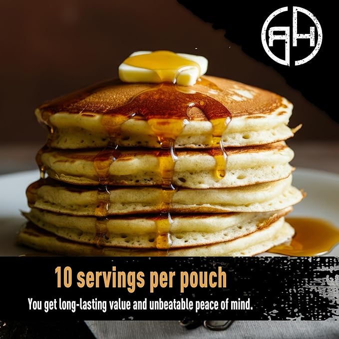 Ready Hour Buttermilk Pancake Mix Case Pack – 50 Servings (5 Pouches) – Emergency Breakfast Supply, Long-Term Food Storage, Prepper Pantry Essentials, Shelf-Stable Breakfast Mix