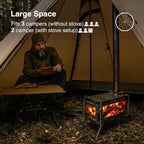 OneTigris Northgaze 2.0 Hot Tent with Stove Jack - 2-Person Ultralight Tent, 4.8lbs with 2 Doors, Waterproof & Wind-Resistant for 4-Season Camping, Backpacking, and Hunting