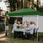 EAGLE PEAK Commercial Canopy 12x12 Pop Up Canopy Tent with 1 Sidewall, Easy Setup Heavy Duty Instant Event Shelter for Vendors & Markets, Outdoor Sun Shade, Green