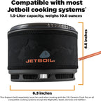 Jetboil 1.5L Ceramic FluxRing Cook Pot for Jetboil Camping and Backpacking Stoves