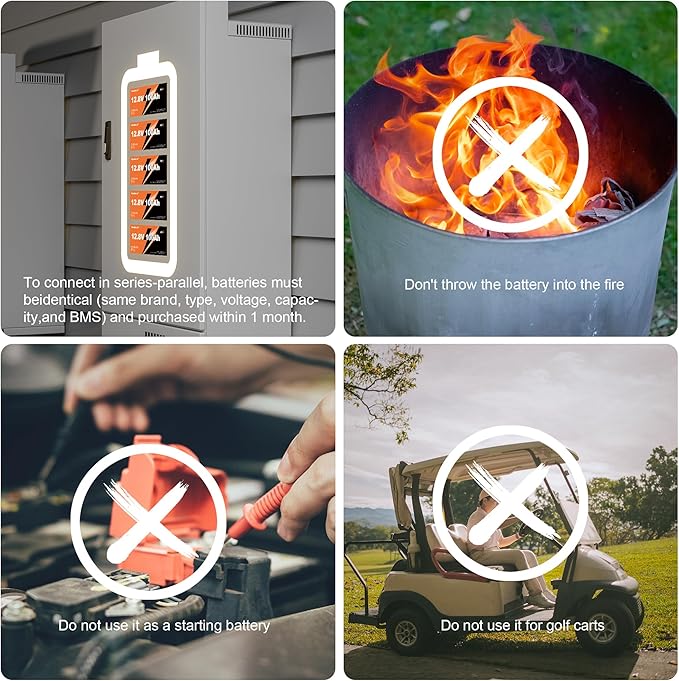 2 Packs 12V 300Ah LiFePO4 Battery 200A BMS 3840Wh Lithium Iron Phosphate Battery Up to 15000+ Deep Cycles Perfect for RV Camping Marine Solar Energy Storage Backup Power
