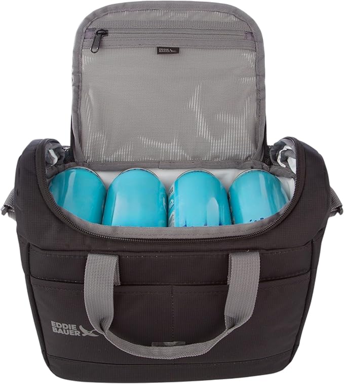 Eddie Bauer Cooler Bag | Insulated | Vacation | Travel | Camping | Tailgate | Beach | Picnic | Festival | Shoulder Carry | Top Handle - Rain
