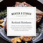 Merten & Storck Pre-Seasoned Carbon Steel 8” Frying Pan Skillet,Use on Induction,Stove and Grill,Durable,Even-Heating,for Searing,Grilling,Oven Use,and Campfire,Indoor/Outdoor,(Pack of 6)