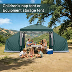 KAMPKEEPER Canopy Side Tent, Camping Canopy Tent for 10x10 Pop Up Canopies, Cube Tents, Gazebo Room Compatible with 10' Wide Canopies(Canopy Not Included)