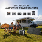 ALLPOWERS SOLAX SE100 100W Portable Solar Panel,High-Efficiency 23%-25% Monocrystalline Folding Solar Charger for Solar Generator,Camping&RV,12V/24V Compatible,IP68 Waterproof
