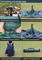 GeRRiT Camping Tents, Shelter-Perfect for Camping,Backpacking and Thru-Hikes, No Need to Build Quick-Open Automatic Tent,Blue Tent
