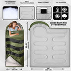 IFORREST Sleeping Bag - Single-Person Cold Weather Camping Sleep Bag for Adults and Teens - XXL 33in/ 40" - Extra-Wide & Warm for Big & Tall - All-Season Comfort