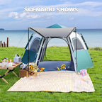 WHYATT 2-8 Person Tents for Camping, Backpacking Tent, Waterproof Windproof Tent Easy Set Up-Portable Dome Tents for Camping