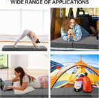 HOMBYS 5-Zone Memory Foam Tri-fold Mattress, 4 Inch Single Size Foldable Mattress with Washable Cover, Portable Floor Mat Bed with Elastic Band for Storage, Cot Pad for RV, Camping, Travel and Guest