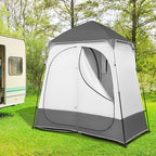 VINGLI 2 Room Shower Tent, 7.5 FT Instant Pop Up Shelter with Carrying Bag, Privacy Changing Room Tent,Perfect for Portable Toilet, Camping, Dressing, Outdoor Indoor, Easy Set Up