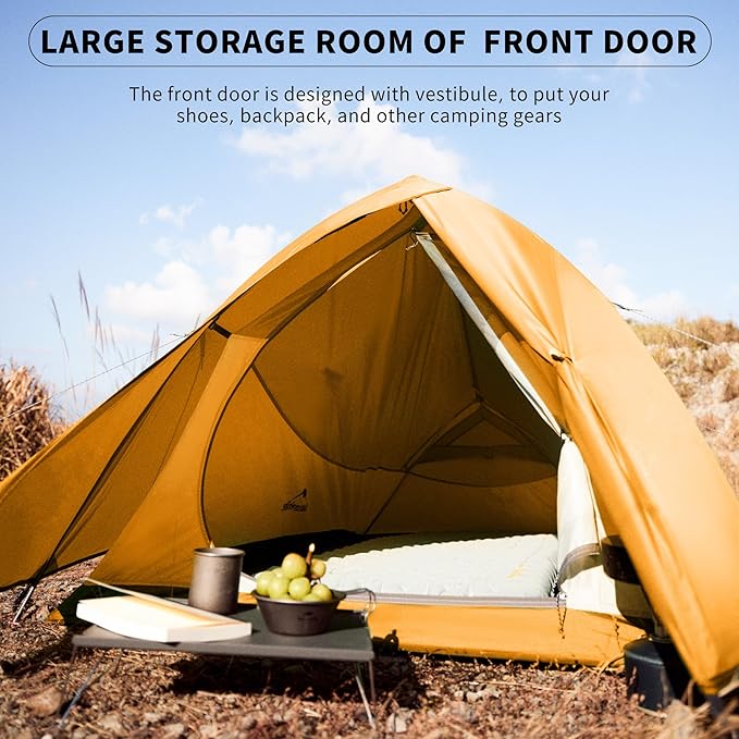 Naturehike Cloud-Up 1 Person Tent, Lightweight Backpacking Tents for One Man, Waterproof Ultralight One Person Tent for Camping Hiking Backpacking