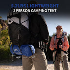 Naturehike Bleik 2-3 Person Camping Tent, Waterproof Double Layer Lightweight Backpacking Tents for Camping
