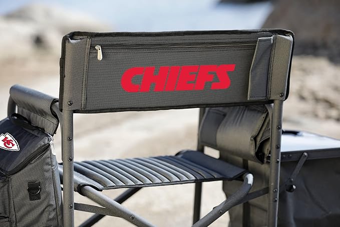 Picnic TIME NFL Unisex-Adult NFL Fusion Camping Chair with Side Table and Soft Cooler, Beach Chair for Adults, Lawn Chair