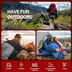 Single Sleeping Bag for Adults Kids 3-Season, Lightweight Waterproof Ripstop, Dual Zipper Bottom Vent, Compression Sack, Portable Camping Hiking Backpacking Gear