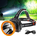 Lokilo Ultra-Bright LED Headlamp,High Lumen Rechargeable and Waterproof Headlight with Adjustable Headband for Night Work and Outdoor Use (Golden-White Light)