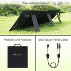 SolarPlay 200W Portable Solar Panel, Foldable IP65 Waterproof with Adjustable Kickstands, Compatible with Power Stations & Solar Generators for RVs, Camping, Power Backup