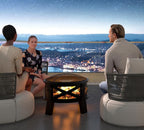 Fire Beauty 26"Steel Fire Pit with Grill Grate&Spark Screen,360° Airflow Boost Technology,Less Smoke,Larger Flames,Heavy-Duty Portable Camping Fire Pit for Backyard,Beach,RV (22lbs,4 Handles,Dual-Use)