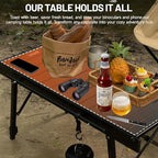 Himalaya IGT Folding Camping Table Portable, Outdoor Camp Kitchen System, Adjustable Aluminum Foldable, Ultralight Lightweight with Bag for Patio BBQ Car Picnic RV