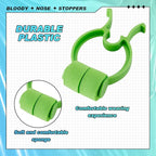 Frienda Professional Nose Stop Clips Plastic Foam Nosebleed Stopper Clips for Adults Accidental Emergency Condition Swimming(16 Pcs,Green,Standard Size)