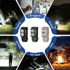 WUBEN E7 1800 Lumen Rechargeable Mini Flashlights with Magnet - Super Bright 6 Modes EDC Flashlight, Typ-C Rechargeable LED; IP68 Pocket Flashlight for Headlamp Use, Rescue, Camping
